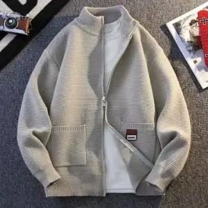 남성용 니트 가을 캐주얼 가디건 차이나 카디건 기모 패피3