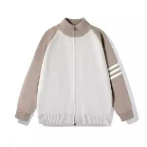 니트 남친 캐주얼 가을 기모 차이나 카디건 배색 패피3