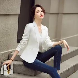 EAMT 여사친 검정 캐주얼 스몰 긴팔 정장 슬림 코트 숏상의 재킷 봄가을 EUNG3