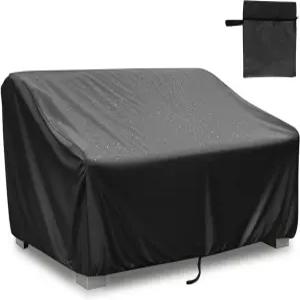 슈켄 2인승 헤비 듀티 파티오 벤치 러브시트 커버 방풍 버클 방수 야외 소파 잔디 가구