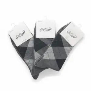 크로커다일 남성 아가일 정장 양말 그레이 3켤레 패션 캐주얼 슈트 슬랙스 장목양말