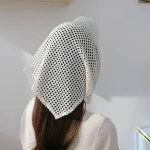 [신상오픈런]여성 여름 메쉬 헤어 스카프 바캉스 스타일 삼각 두건 (33713179)