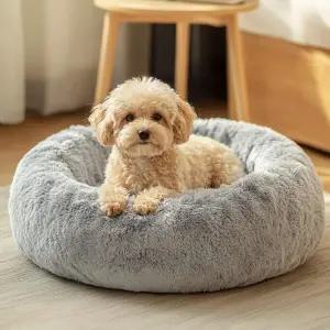실내 고양이를 위한 JOLYVOGUE 작은 개와 고양이 침대 - 고양이와 강아지를 20인치 진정 도넛 개 세탁