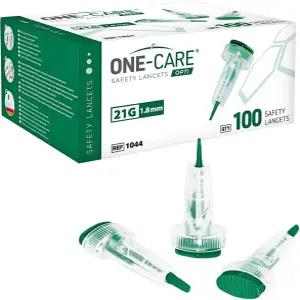 원케어 옵티 세이프티 랜셋 상단 버튼 활성화 21G x 1.8mm 노멀플로우 100/bx