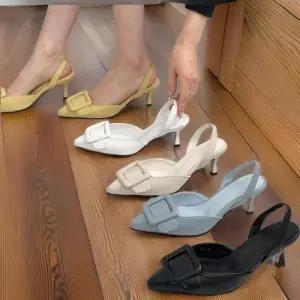 [신상오픈런]여성 무지 슬링백 미들힐 정장 Schuh (32967070)