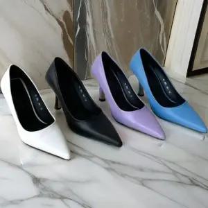 [신상오픈런]무광 뾰족코 백구두 연보라 여성펌프스 킬힐 (30906336)