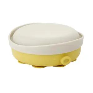 에.디.슨 유아식기 실리콘 흡착 식판 뚜껑 문어 옐로우