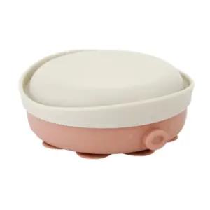 에.디.슨 유아 이유식 흡착 식판 다용도 뚜껑 문어 핑크