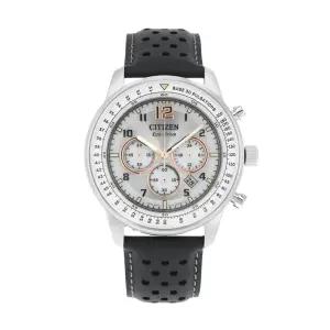 시티즌 남성 가죽 손목 시계 에코드라이브 CA4500-24H