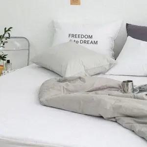 패밀리 매트리스커버 40수 화이트 샤이니 순면 홑