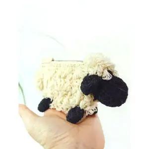 [하프클럽/]핸드메이드 감성 양니트 카드지갑 몽실 몽실 양떼 구름