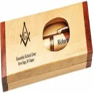 이그제큐티브 선물 가게 메이플 앤 로즈우드 엠블럼 펜과 상자