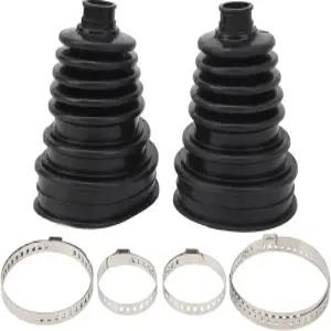 CV 조인트 부트 키트 검은색 실리콘 자동차 부츠 2팩 대부분의 조인트용 클램프 교체 키트가 포함된 유연한