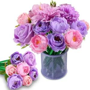 선엔젤 플라워 펜과 우아한 선물용 15팩 로즈 볼펜 발렌타인데이 어머니의 날 크리스마스 오피스에 완벽한