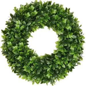 현관문용 FPROOM 20인치 박스우드 화환 벽 창문 현관용 인조 스프링 가정용 농가 St Patrix Day 실내 야외