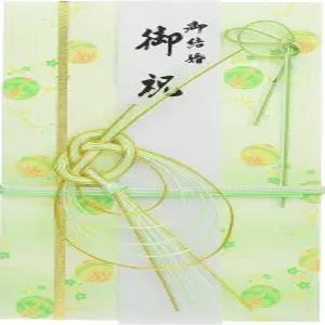 이요 유우나 센터 V09404 축하 가방 골드 씰 결혼식 마리 그린 7.3 x 4.1 인치 18.5 10.5 cm