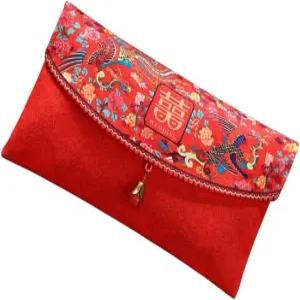 유온리테크 중국식 빨간 봉투 결혼식 약혼 현금 선물 더블 해피니스 심볼이 있는 전통 축하 패킷