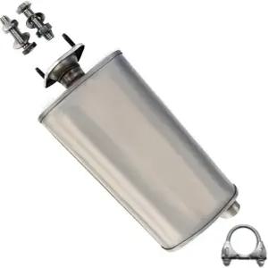 20002006 지프 랭글러 4.0L 배기 머플러 호환 스테인리스 스틸 북동부 무료 클램프 및 볼트 키트 포함