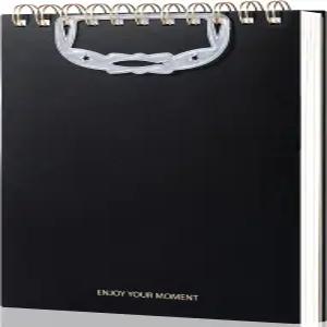 요먼트 탑 스파이럴 노트북 왼손잡이 줄 6인치 x 9인치 대학용 방수 커버 메모장 160페이지 내구성 있는