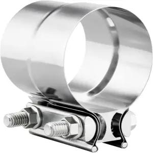QKWL 1PCS 2.25인치 배기 클램프 스테인리스 스틸 밴드 외경 파이프 팔꿈치 촉매 변환기 머플러 등 수리에