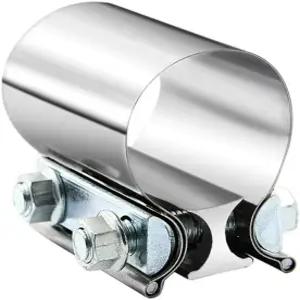 배기 파이프 머플러 및 촉매 변환기용 2인치 2.0인치 클램프 버트 조인트 밴드 슬리브 커플러 스테인리스