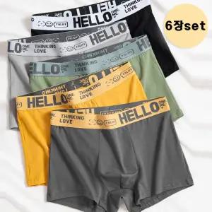 [6개세트] 데일리 남성 사각팬티 사각드로즈 팬티 (5color)