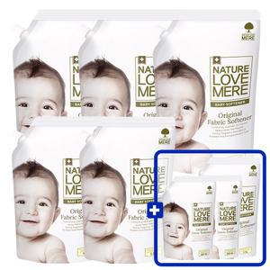네이쳐러브메레 아기섬유유연제 리필형 1300ml 5팩[GIFT]오리지널향 1300ml 1팩더+500ml 2팩더 총 8팩