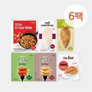 [아임닭] 시크릿픽 추천 닭가슴살 6종 6팩