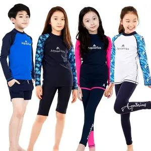 [아쿠아리우스] 바캉스 방학 여름휴가 아동 남아 여아 어린이 주니어 수영복 래쉬가드 워터레깅스 반바지