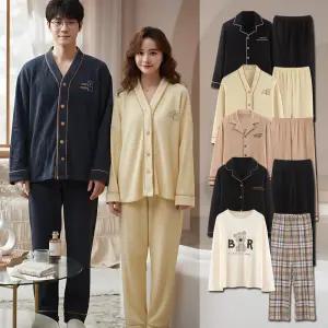 커플잠옷/남성/여성/홈웨어/실크/파자마세트/빅사이즈/긴팔