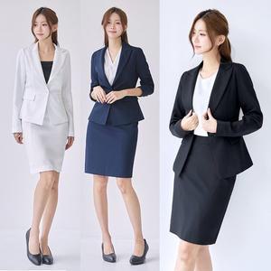 [더웨이나인]44~100 여자면접정장 기본 여성정장세트 투피스 면접용 빅사이즈 치마 수트 유니폼