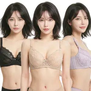비너스 자스민 여성 빅사이즈 브라 CDEF 컵 브래지어 홑겹 레이스 브래지어 부인용 풀컵 JBR8005