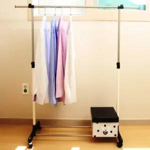 기린산업 노블리 이동식 행거 1단 블랙