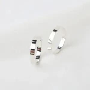 순은 심플 민자 평반지 3mm 순은 엄지 검지 은반지