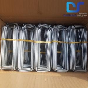 멀칭핀 고정핀 한박스(1000개) 비닐 부직포 멀칭 고정핀 아연 사이즈(대)