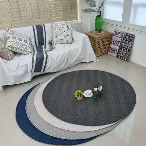 국산 사계절 자가드 헤링본 아이방 사이잘룩 원형 러그 카페트 매트 100R