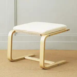 일루일루 실론 풋스툴 발받침대 보조의자 책상발받침대 쇼파스툴 낮은의자 패브릭 내추럴