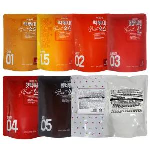 미쓰리 떡볶이소스 8종 780g 업소용 대용량 분말 가루 양념