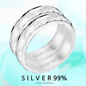 순은 쌍가락지 실버 99% 은반지 핸드메이드 은가락지 가락지 커팅  골드앤실버 기념일 선물 엄마 생일 9032
