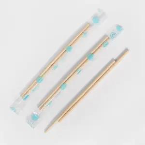 (KO) 175mm 블루스마일 OPP 개별포장 둥근 대나무 젓가락 1박스 1000개