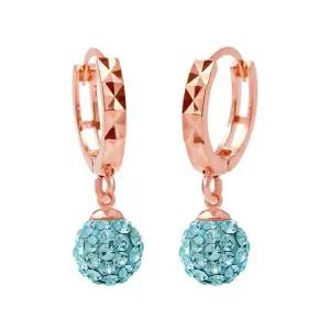 [메리그린] 14K 골드핀 탄생석 컬러 미러볼 아쿠아마린 귀걸이