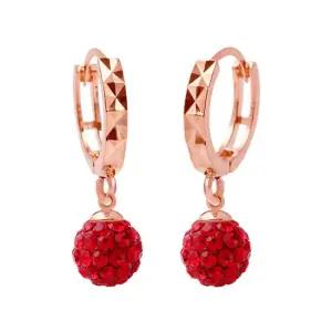 [메리그린] 14K 골드핀 탄생석 컬러 미러볼 가넷 귀걸이