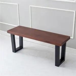 네오 장미원목 우드슬랩 3인용 벤치형의자 로지아 NES486