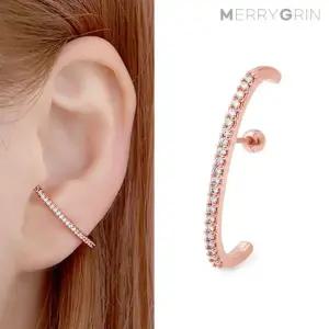 [메리그린] 14K 골드핀 큐빅라인 피어싱 한쪽판매