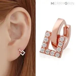 [메리그린] 14K 골드핀 블링스퀘어 링 피어싱 한쪽판매