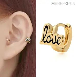 [메리그린] 14K 골드핀 러브 링 피어싱 한쪽판매