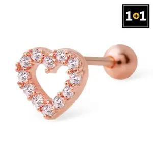 [메리그린] 14K 골드핀 큐빅하트 피어싱 한쪽판매 1+1