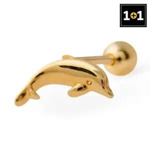 [메리그린] 14K 골드핀 돌핀 피어싱 한쪽판매 1+1