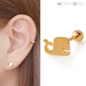 [메리그린] 14K 골드핀 웨일 피어싱 한쪽판매