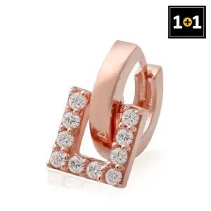 [메리그린] 14K 골드핀 블링스퀘어 링 피어싱 한쪽판매 1+1